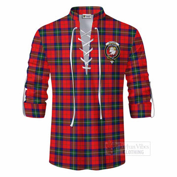 Ruthven Tartan Ghillie Kilt Shirt with Family Crest DNA In Me Style