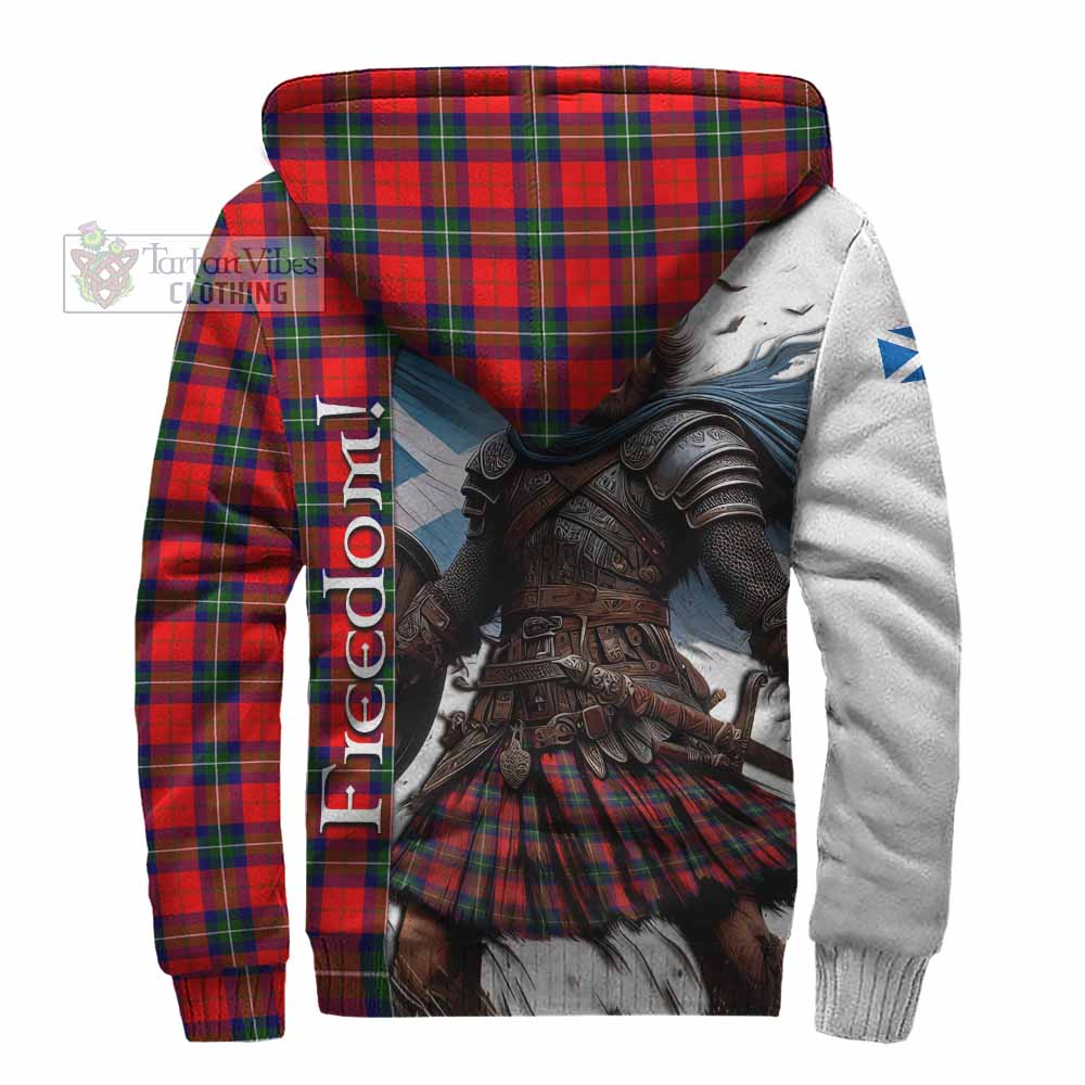 Tartan Vibes Clothing Ruthven Crest Tartan Sherpa Hoodie Inspired by the Freedom of Scottish Warrior