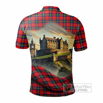 Ruthven Tartan Family Crest Polo Shirt with Scottish Ancient Castle Style - Tartan Vibes Clothing