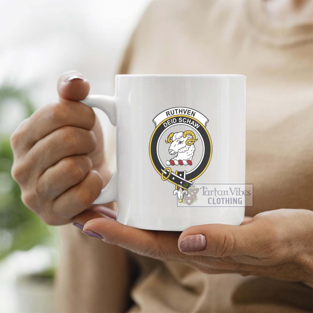 Ruthven Family Crest Ceramic Mug - 2D-tartanvibesclothing