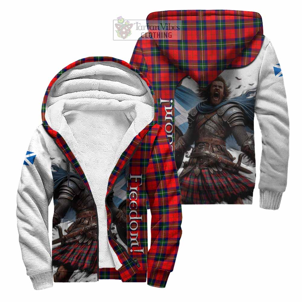 Tartan Vibes Clothing Ruthven Crest Tartan Sherpa Hoodie Inspired by the Freedom of Scottish Warrior