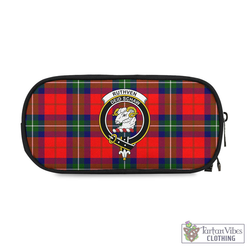 Tartan Vibes Clothing Ruthven Modern Tartan Pen and Pencil Case with Family Crest