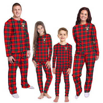 Ruthven Tartan Pajamas Family Set with Family Crest