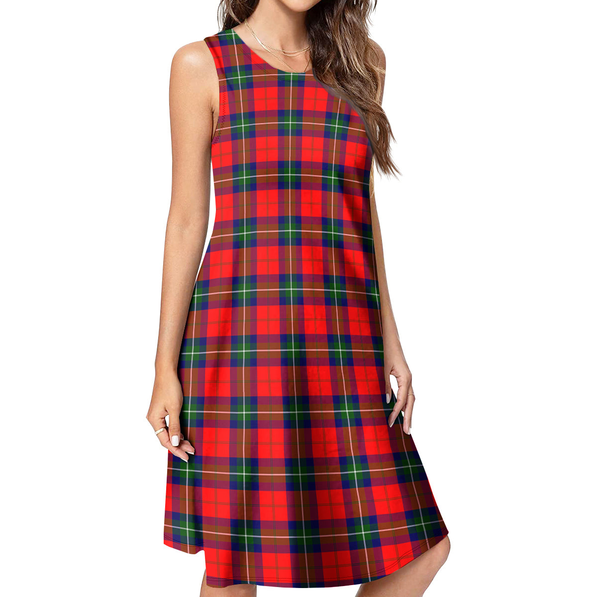 Ruthven Modern Tartan Womens Casual Dresses - Tartanvibesclothing