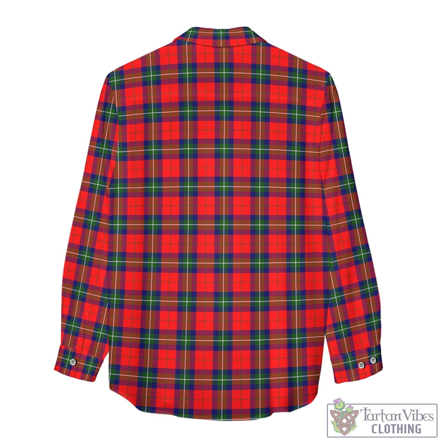 Tartan Vibes Clothing Ruthven Modern Tartan Womens Casual Shirt with Family Crest