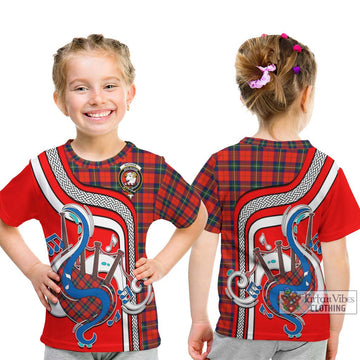 Ruthven Tartan Kid T-Shirt with Epic Bagpipe Style