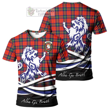 Ruthven Tartan Cotton T-shirt with Alba Gu Brath Regal Lion Emblem