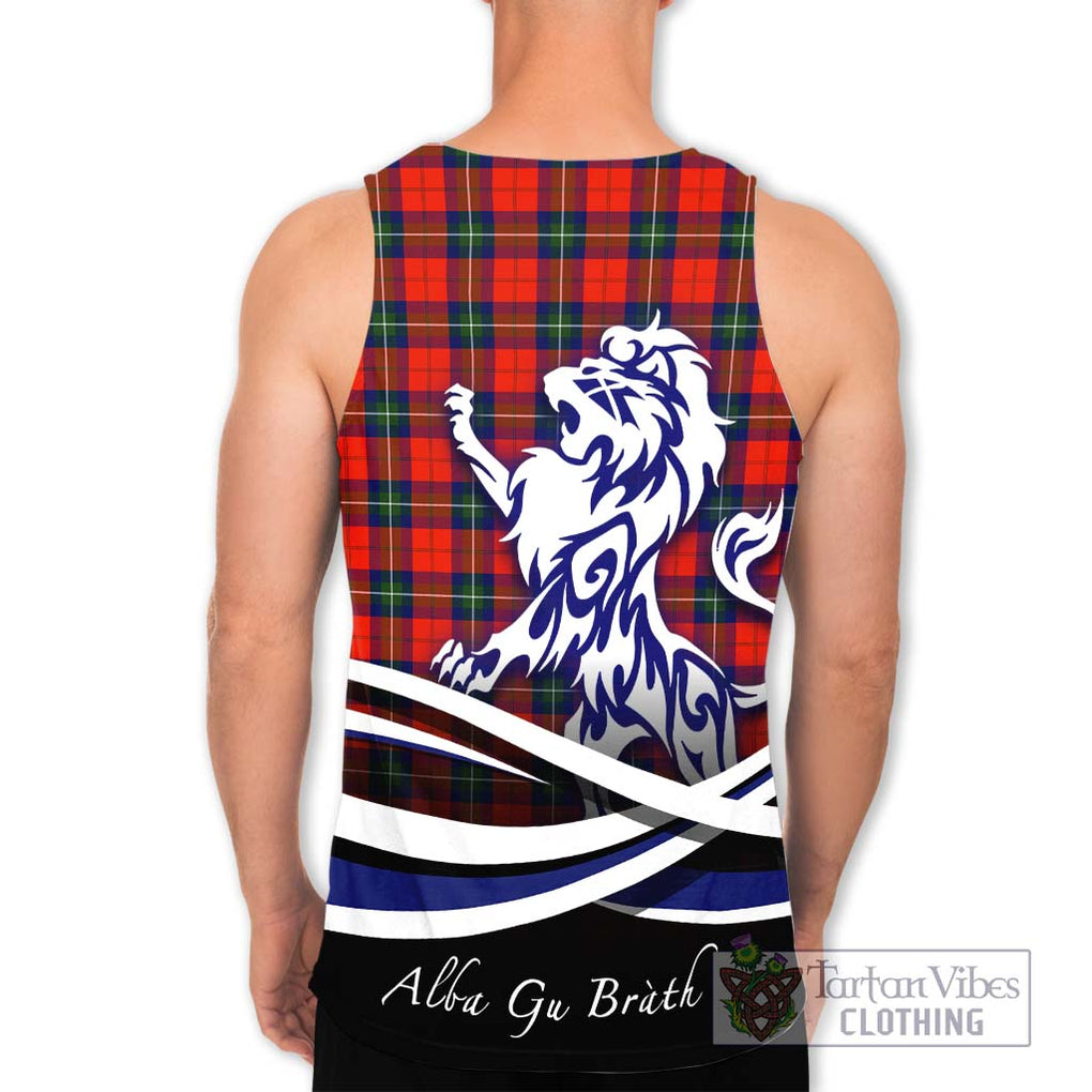 Ruthven Tartan Men's Tank Top with Alba Gu Brath Regal Lion Emblem - Tartan Vibes Clothing