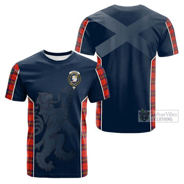 Ruthven Tartan Cotton T-shirt with Family Crest and Lion Rampant Vibes Sport Style