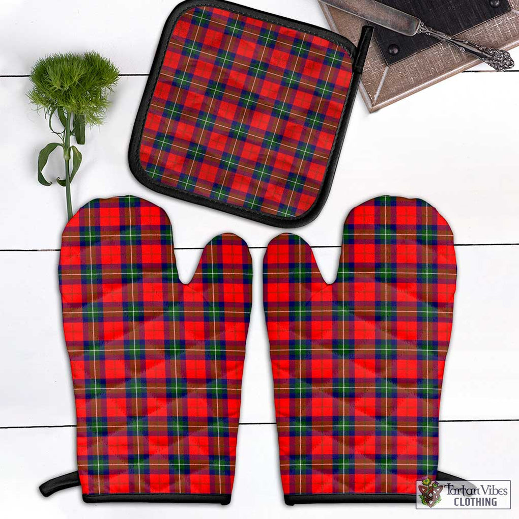 Ruthven Tartan Combo Oven Mitt & Pot-Holder Black - Tartan Vibes Clothing