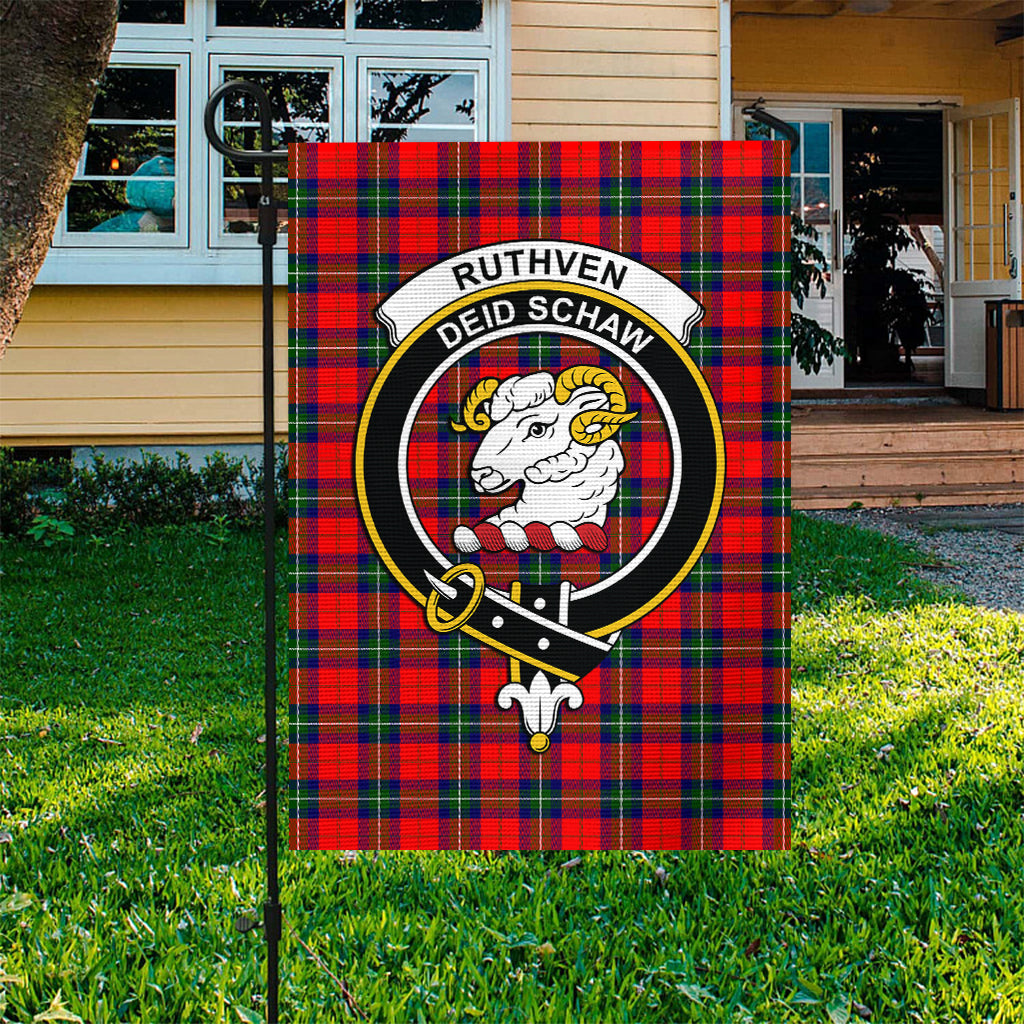 Ruthven Tartan Garden Flag with Family Crest Garden Flag - Tartan Vibes Clothing