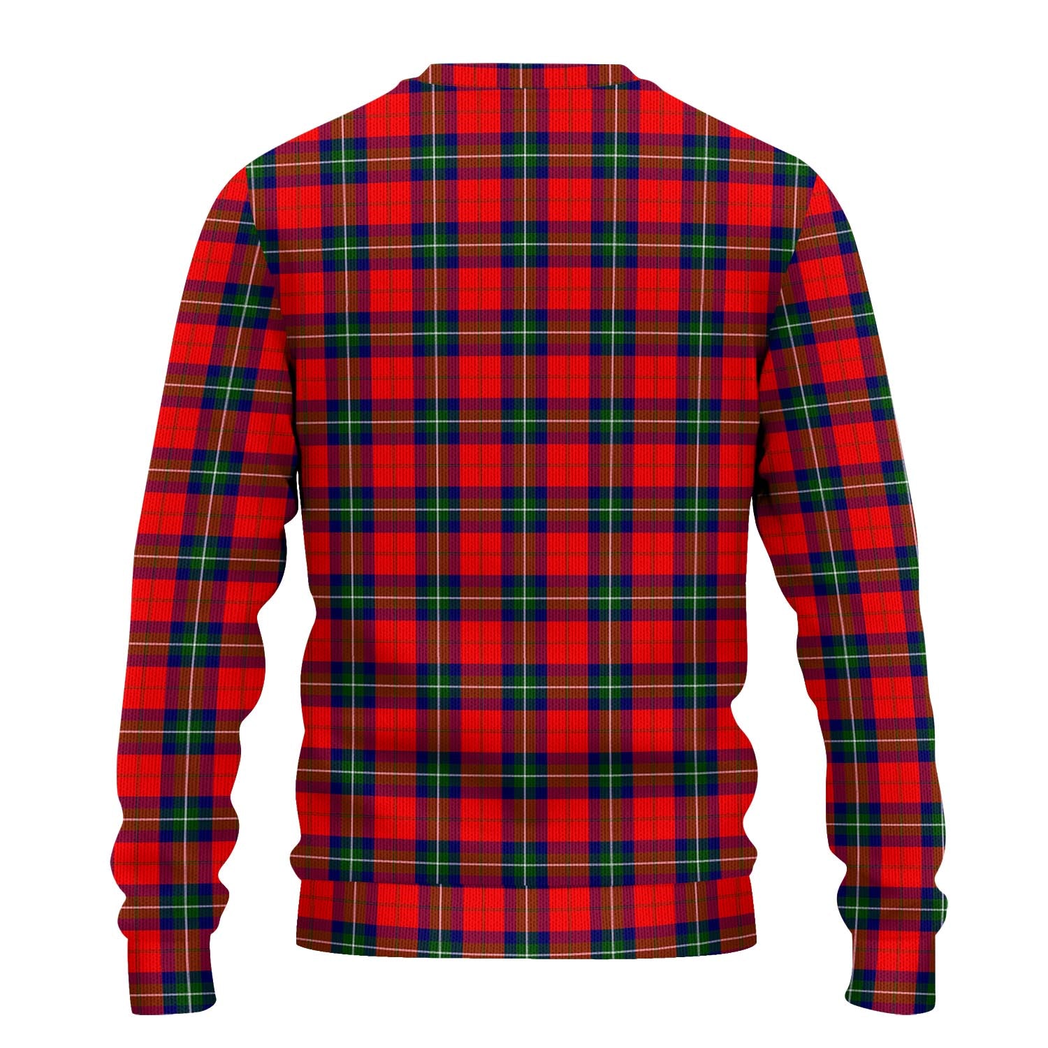 Ruthven Modern Tartan Knitted Sweater with Family Crest - Tartanvibesclothing