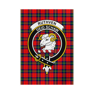 Ruthven Tartan Garden Flag with Family Crest - Tartan Vibes Clothing