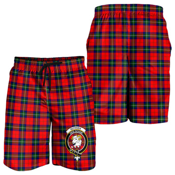 Ruthven Tartan Mens Shorts with Family Crest