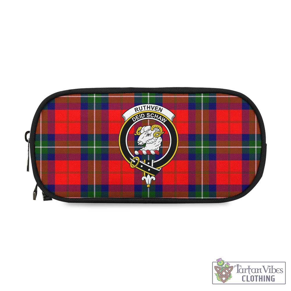 Tartan Vibes Clothing Ruthven Modern Tartan Pen and Pencil Case with Family Crest