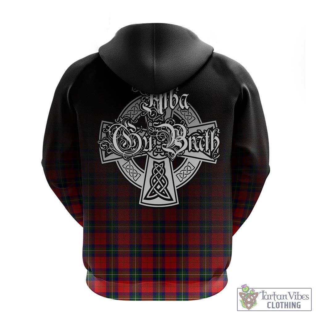 Tartan Vibes Clothing Ruthven Modern Tartan Hoodie Featuring Alba Gu Brath Family Crest Celtic Inspired