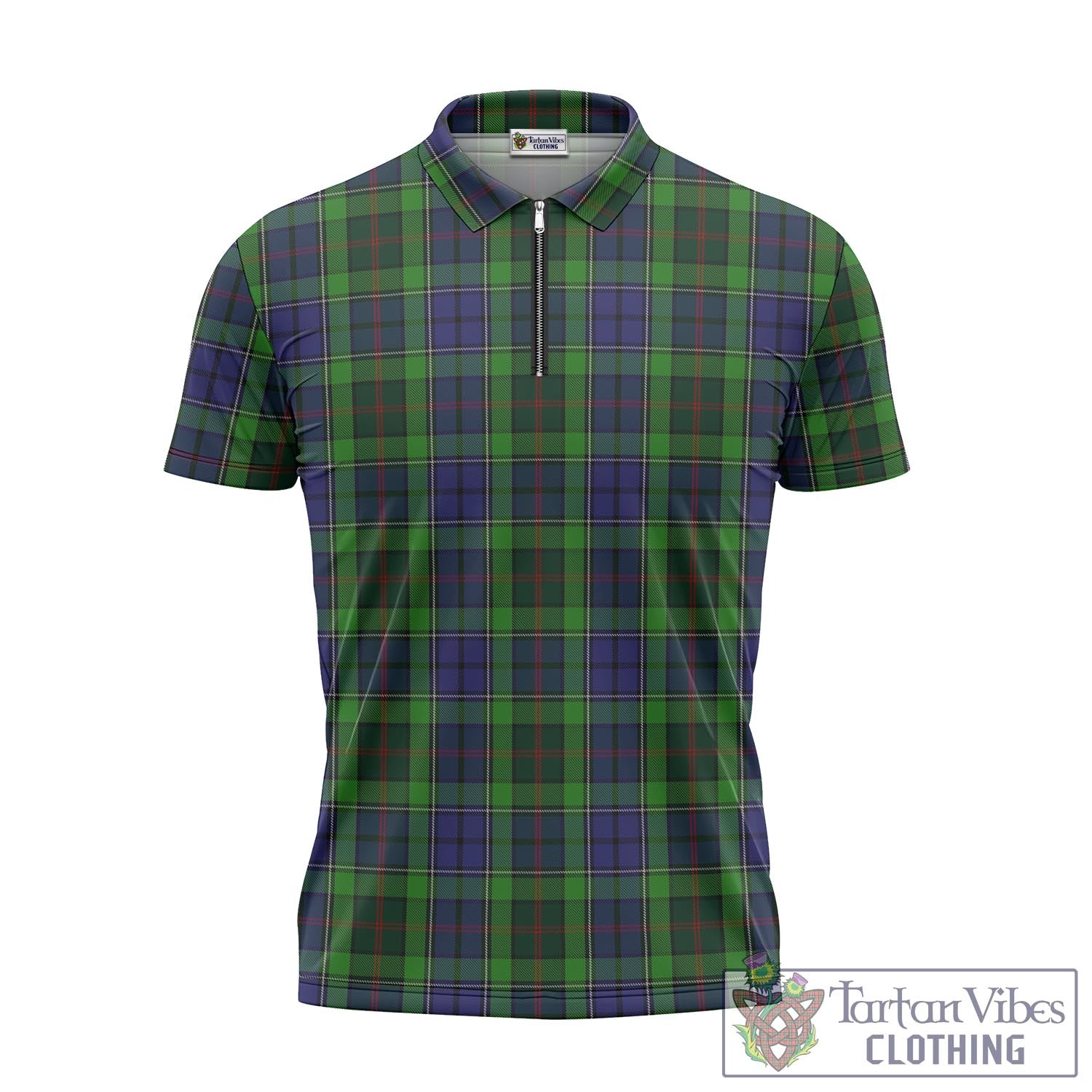 Tartan Vibes Clothing Rutledge Tartan Zipper Polo Shirt