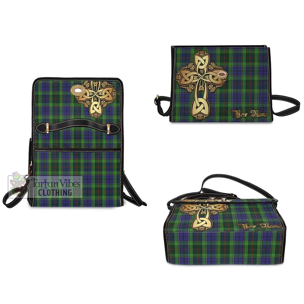 Tartan Vibes Clothing Rutledge Tartan Waterproof Canvas Bag Golden Thistle Celtic Cross Style