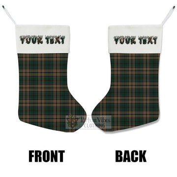 Sackett Tartan Christmas Stocking with Personalized Text