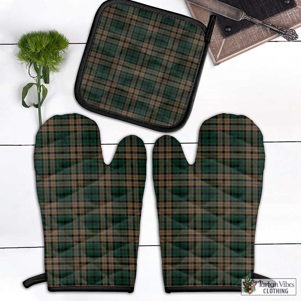 Sackett Tartan Combo Oven Mitt & Pot-Holder Combo 1 Oven Mitt & 1 Pot-Holder Black - Tartan Vibes Clothing