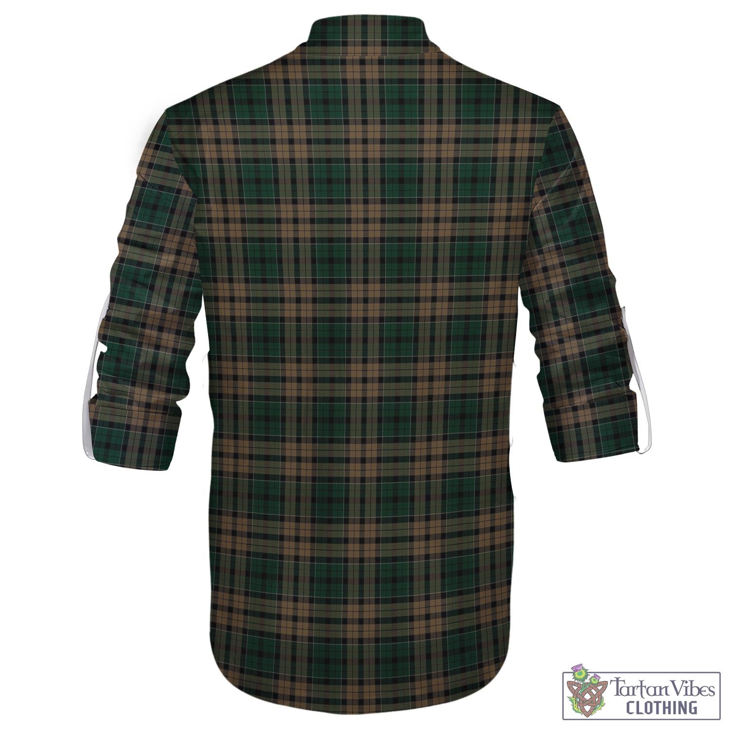 Tartan Vibes Clothing Sackett Tartan Men's Scottish Traditional Jacobite Ghillie Kilt Shirt