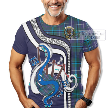 Sandilands Tartan T-Shirt with Epic Bagpipe Style