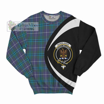 Sandilands Tartan Sweatshirt with Family Crest Circle Style