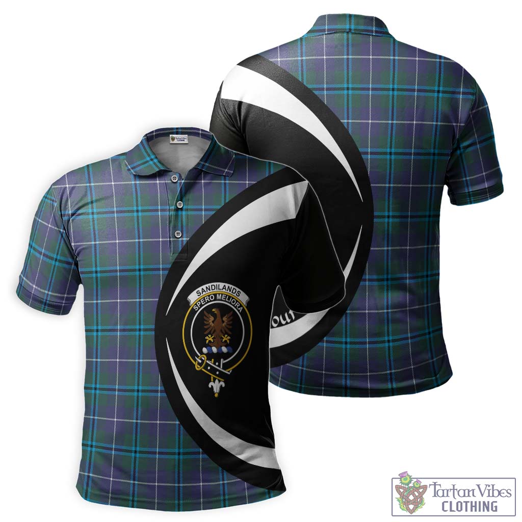 Sandilands Tartan Men's Polo Shirt with Family Crest Circle Style Kid - Tartan Vibes Clothing