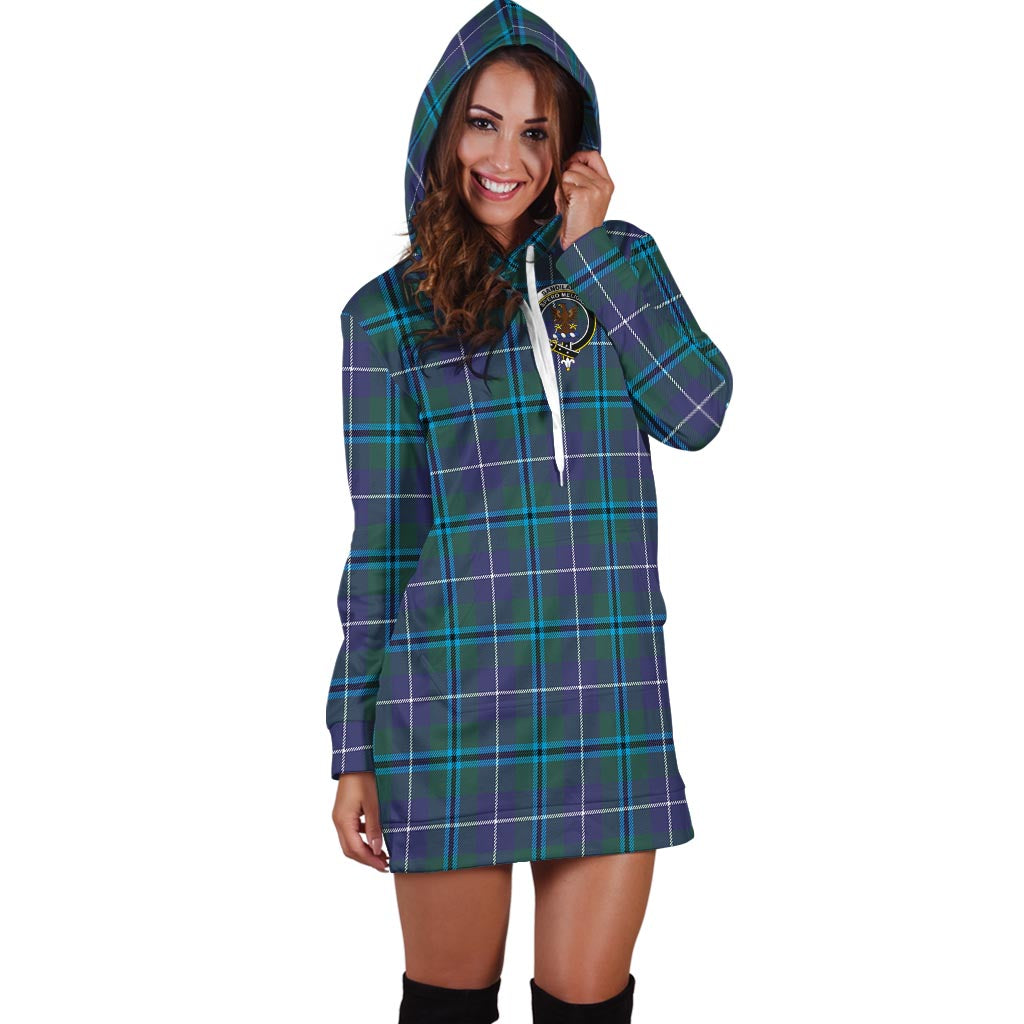 Sandilands Tartan Hoodie Dress with Family Crest - Tartan Vibes Clothing