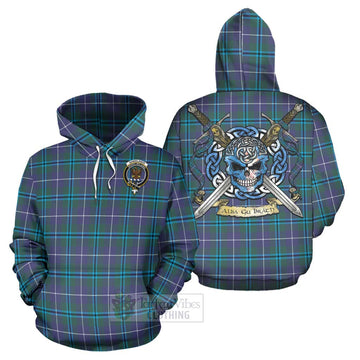 Sandilands Tartan Hoodie with Family Crest Celtic Skull Style