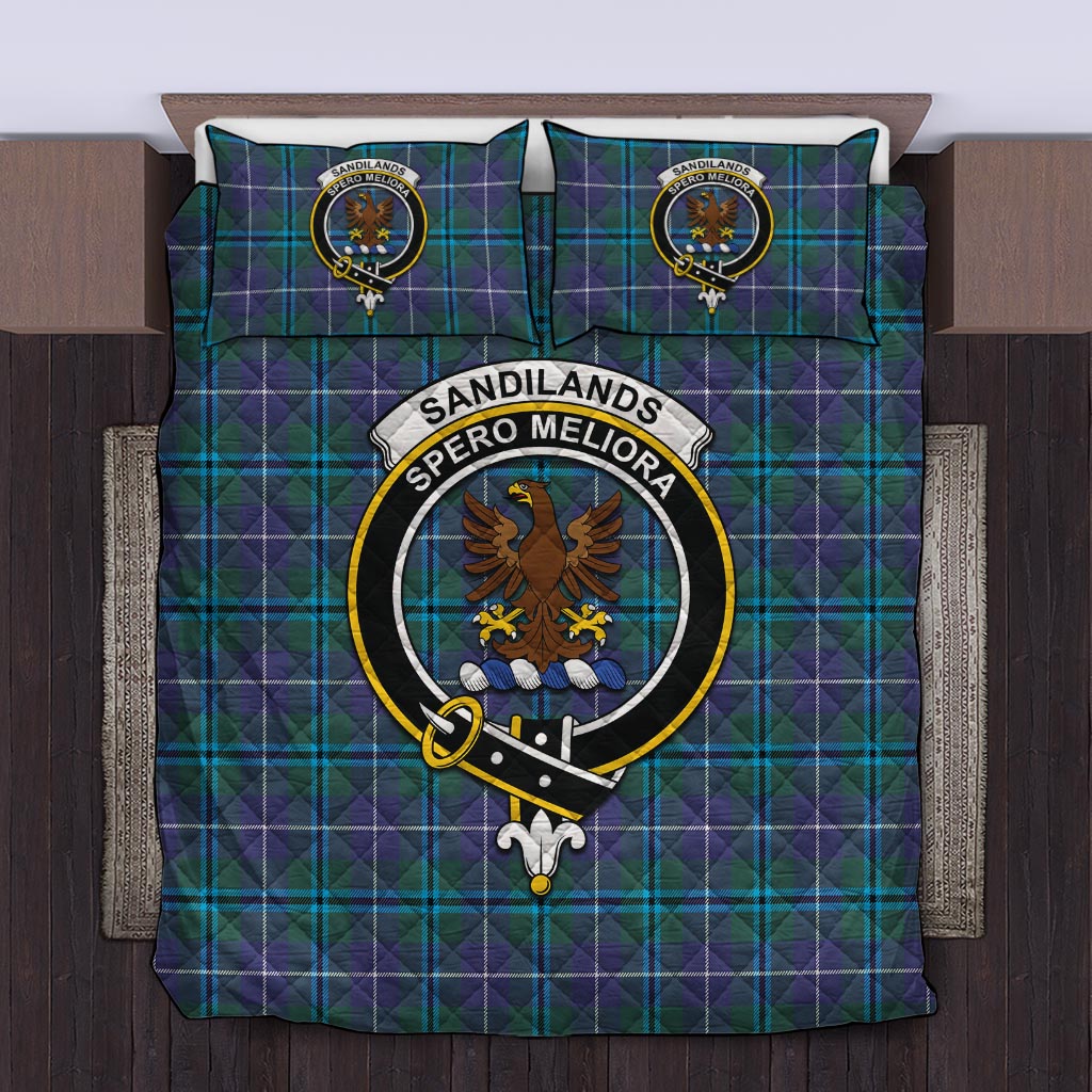 Sandilands Tartan Quilt Bed Set with Family Crest Twin - Tartan Vibes Clothing