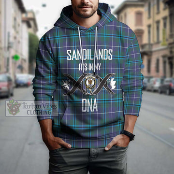 Sandilands Tartan Hoodie with Family Crest DNA In Me Style