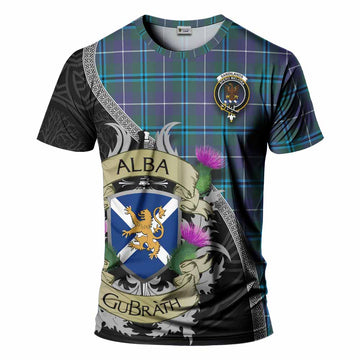 Sandilands Tartan Family Crest T-Shirt Lion Rampant Royal Thistle Shield Celtic Inspired Kid's Shirt - Tartan Vibes Clothing
