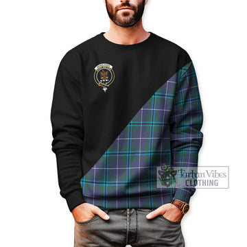 Sandilands Tartan Sweatshirt with Family Crest and Military Logo Style