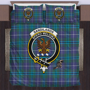 Sandilands Tartan Bedding Set with Family Crest