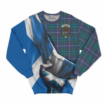 Sandilands Tartan Sweatshirt with Family Crest Scotland Patriotic Style