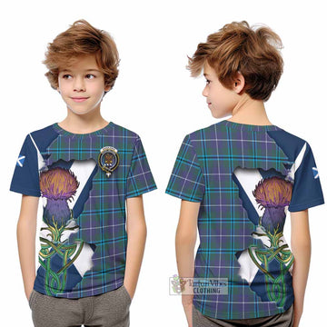 Sandilands Tartan Family Crest Kid T-Shirt Scottish Thistle Celtic Inspired - Tartan Vibes Clothing