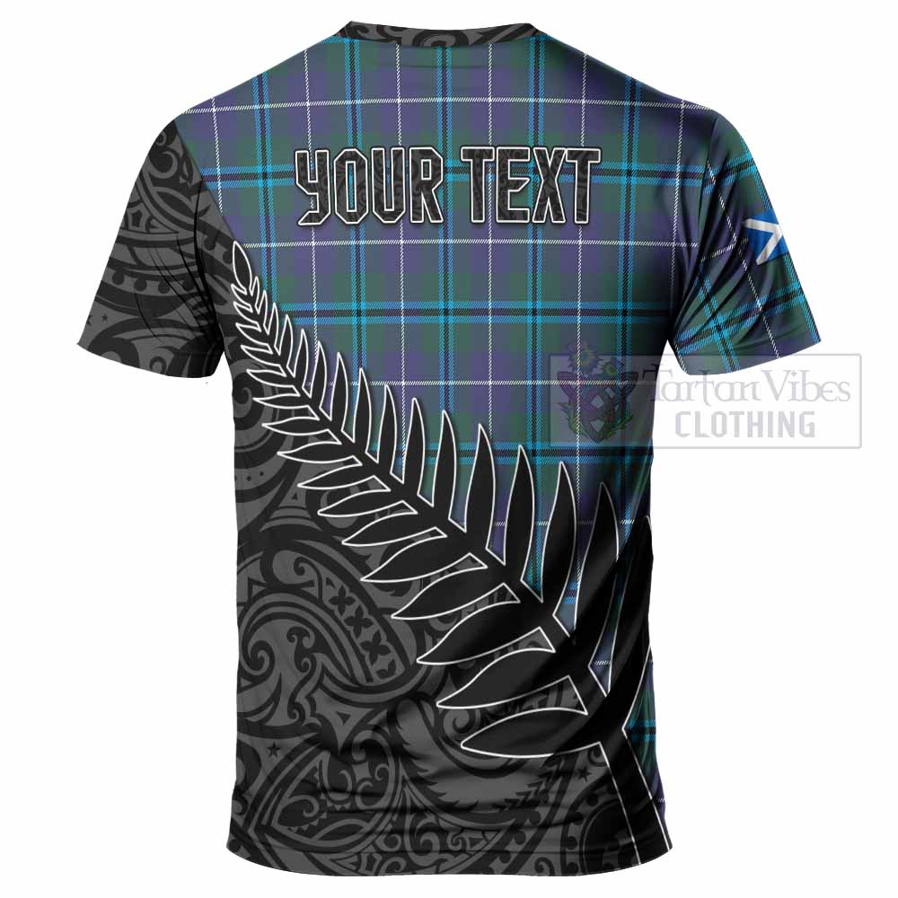 Tartan Vibes Clothing Sandilands Crest Tartan T-Shirt with New Zealand Silver Fern Half Style