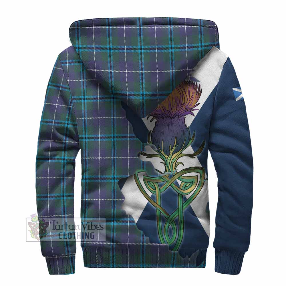 Sandilands Tartan Family Crest Sherpa Hoodie Scottish Thistle Celtic Inspired - Tartan Vibes Clothing