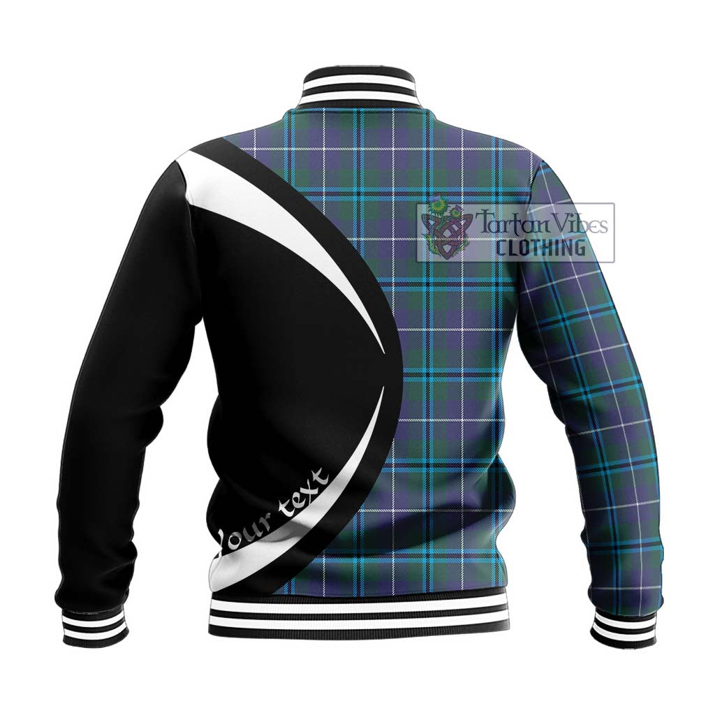 Sandilands Tartan Baseball Jacket with Family Crest Circle Style - Tartan Vibes Clothing