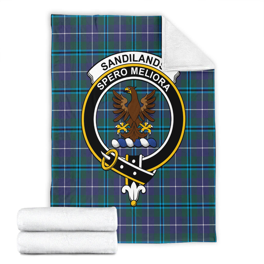 sandilands-tartab-blanket-with-family-crest