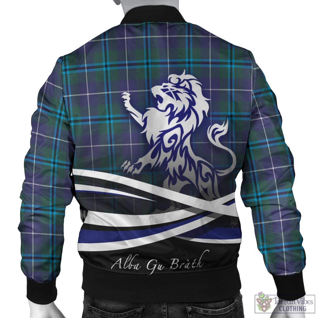 Tartan Vibes Clothing Sandilands Tartan Bomber Jacket with Alba Gu Brath Regal Lion Emblem