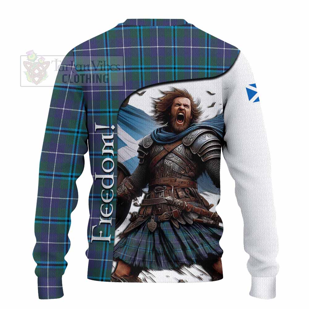 Tartan Vibes Clothing Sandilands Crest Tartan Knitted Sweater Inspired by the Freedom of Scottish Warrior