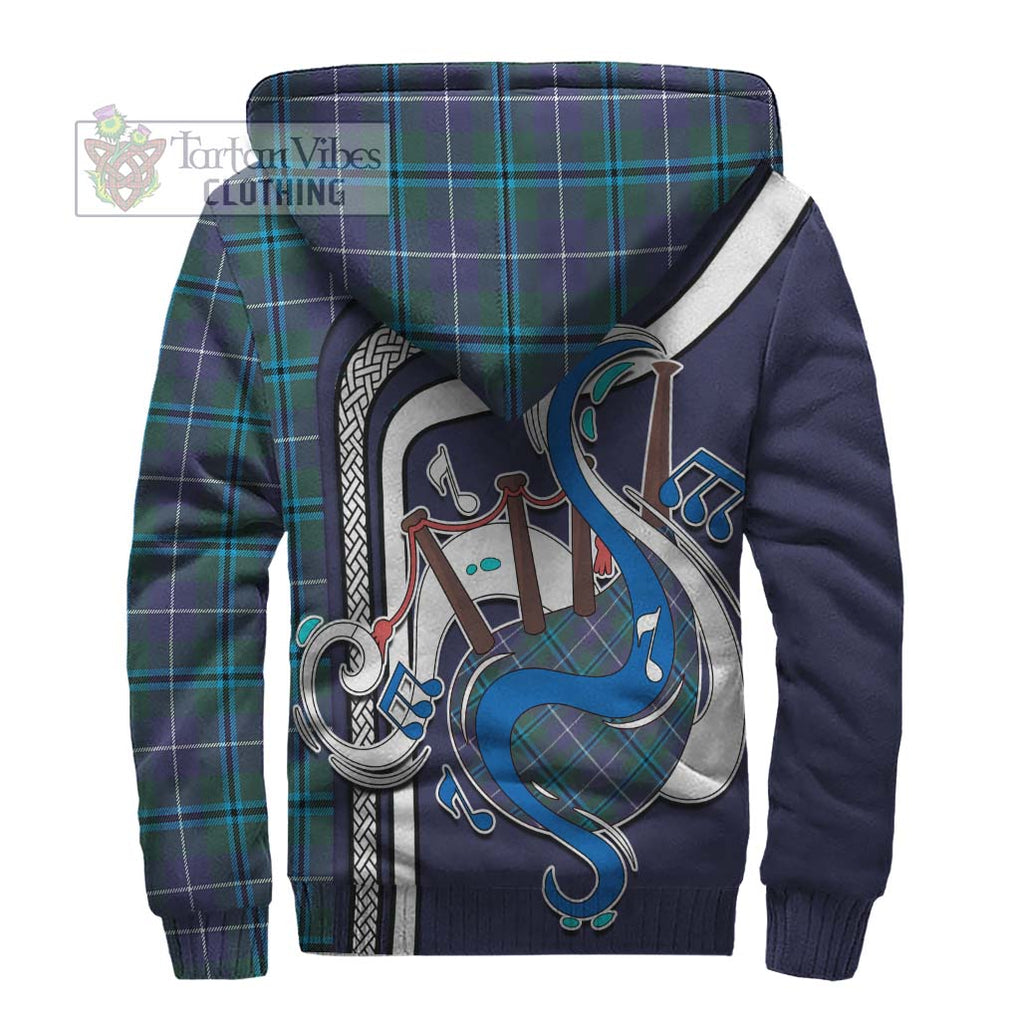 Sandilands Tartan Sherpa Hoodie with Epic Bagpipe Style - Tartanvibesclothing Shop