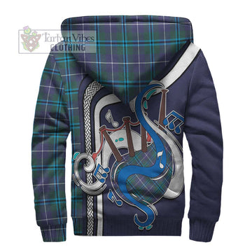 Sandilands Tartan Sherpa Hoodie with Epic Bagpipe Style