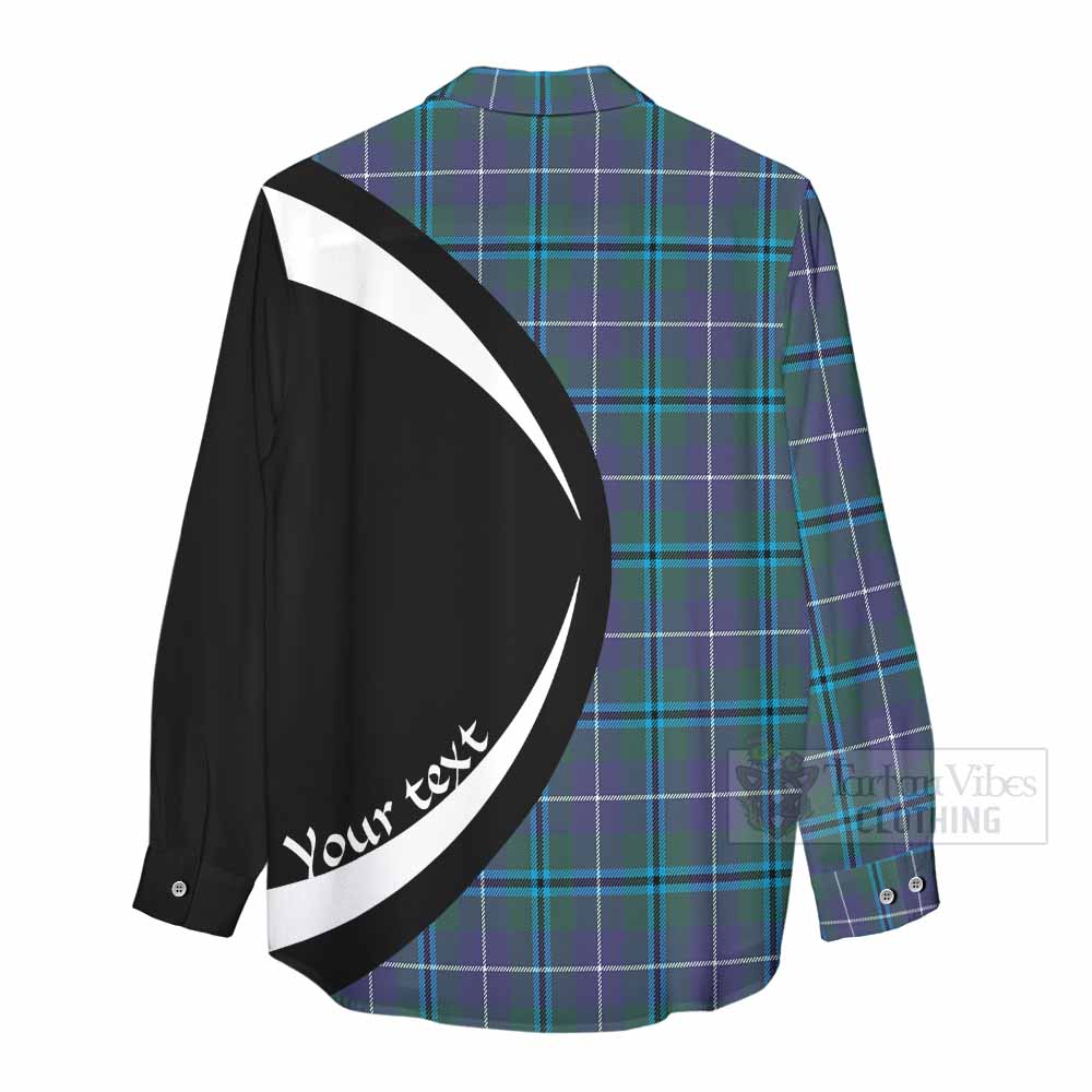 Tartan Vibes Clothing Sandilands Tartan Women's Casual Shirt with Family Crest Circle Style