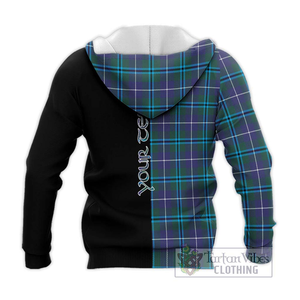 Sandilands Tartan Knitted Hoodie with Family Crest and Half Of Me Style - Tartanvibesclothing Shop