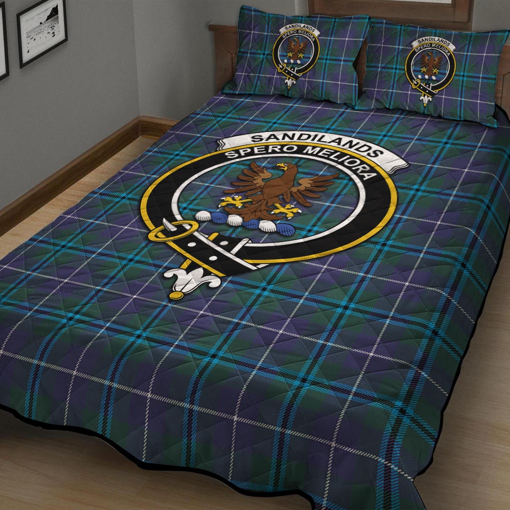 Sandilands Tartan Quilt Bed Set with Family Crest - Tartan Vibes Clothing