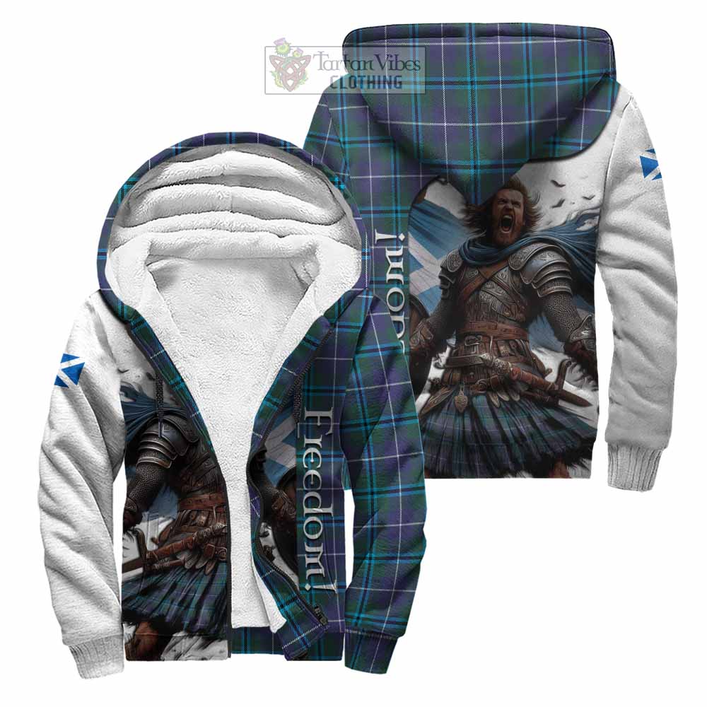 Tartan Vibes Clothing Sandilands Crest Tartan Sherpa Hoodie Inspired by the Freedom of Scottish Warrior