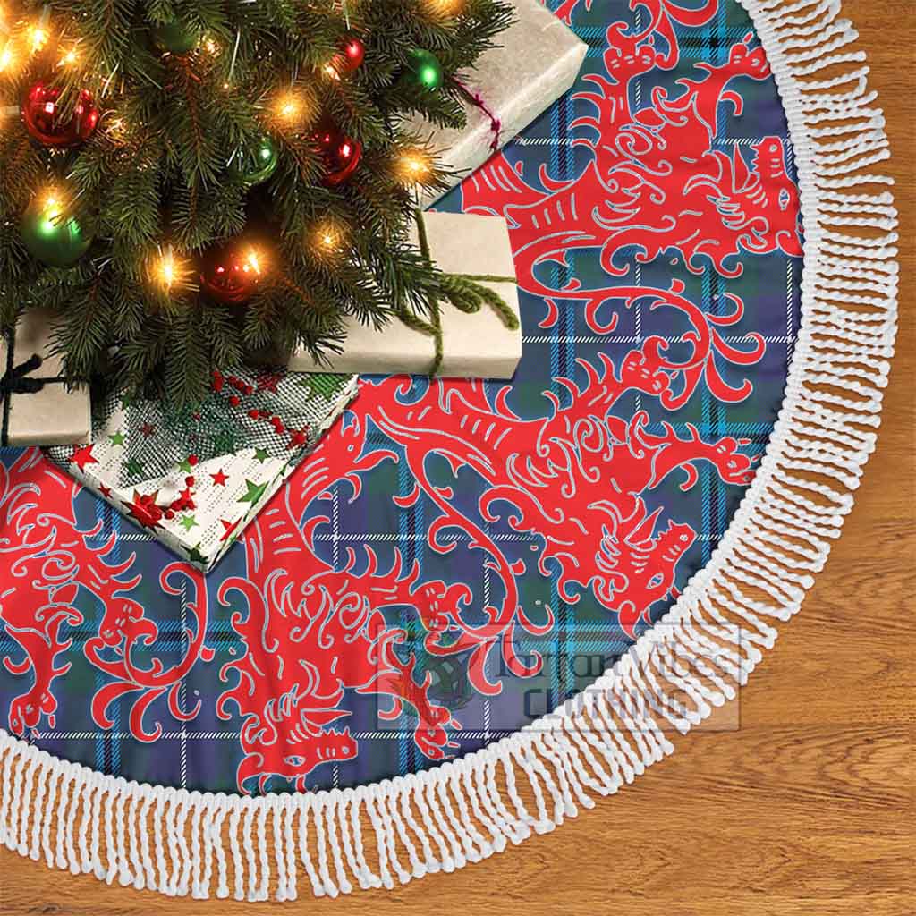 Tartan Vibes Clothing Sandilands Tartan Christmas Tree Skirt Lion Rampant Style